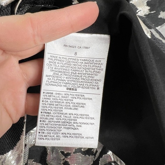 NWT Banana Republic Monogram Metallic Leopard Print Box Pleated Mini Skirt - Picture 15 of 15